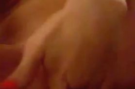 horny teen rubs her shaved tight pussy on cell phone cam