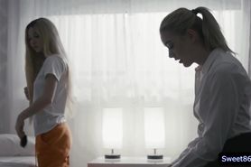 Slutty teens Kenzie Reeves and Anny Aurora nasty lesbian sex