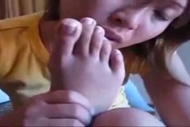 Cute Asian Girl Enjoying Her Own Feet