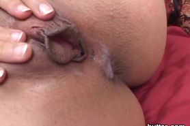 Multiple creampies in spread fuck holes for nasty whore