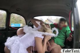 Pretty babes get their assholes pounded by the driver