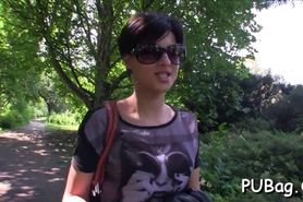 Public agent spreads her legs gladly - video 1