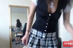 Schoolgirl strip