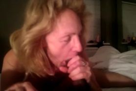 Mature wife morning blowjob and cum in mouth
