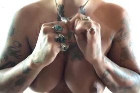 Tattoo tour big boobed topless hippie MILF