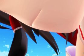 [Giantess MMD] Reimu Vore (by gonzres)