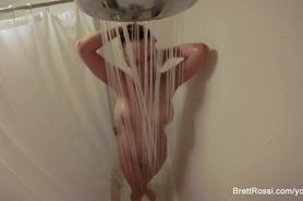 Brett Rossi Works out and showers