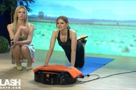 Intentional Flashing by German TV Hostess