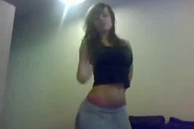 Awesome Brunette dancing & stripping