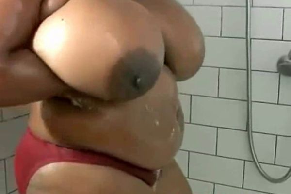 BBW ebony take a shower to wash her monster boobs - TNAFlix ...