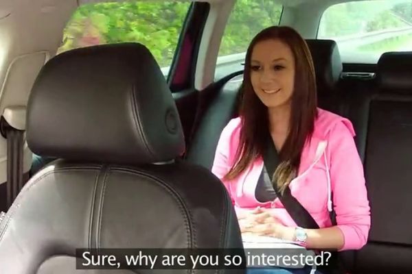 600px x 400px - Busty brunette student fucked in fake taxi in public ...