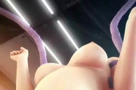 Animated girl taking big hammer