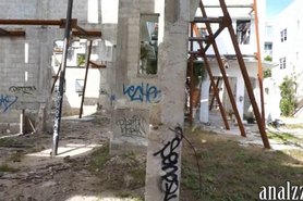 Hot emo redhead chick first time anal fucking outdoor in public