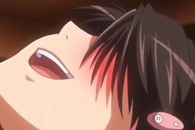 Big titted anime sex bomb jumps dick on the floor