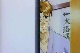 Two horny hentai gays in hot pool