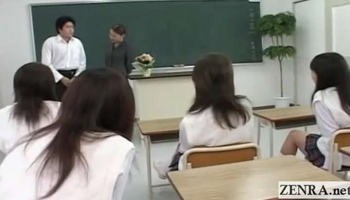 Japanese Teacher Masturbating - Subtitled CFNM Japanese classroom masturbation show Porn Video - Tnaflix.com