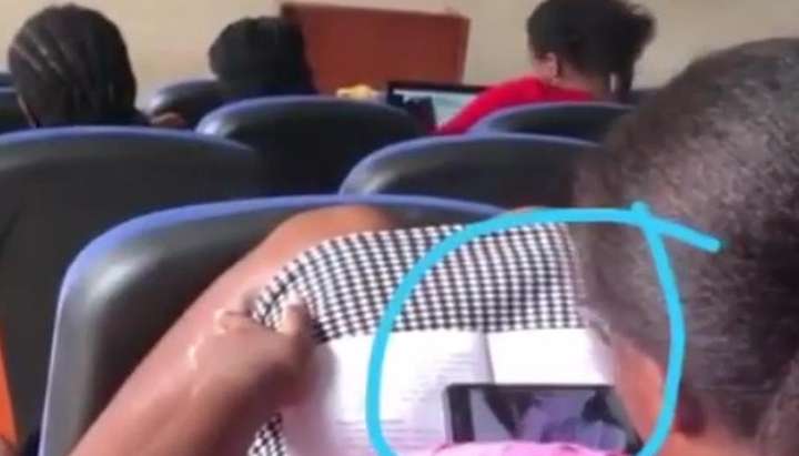 girl caught watching porn in college lecture - Tnaflix.com