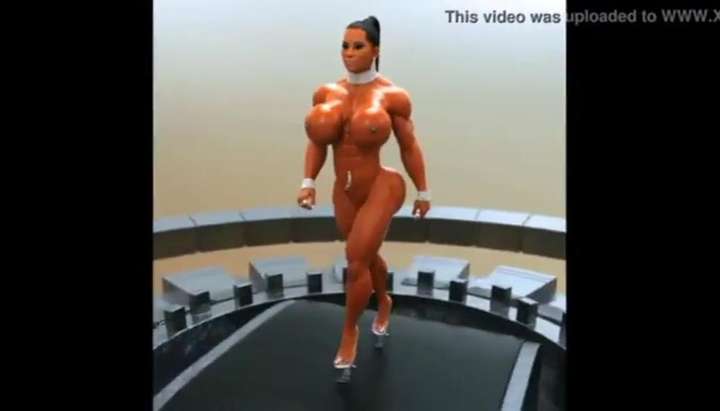 3d Huge Boobs - 3D Huge Boobs Body Builder Poses Then Get Railed By Bbc TNAFlix Porn Videos