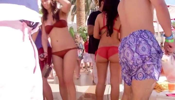 Amateur in red bikini caught in candid footage TNAFlix Porn Videos image image