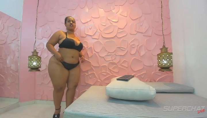 Bikini Ass Spank - Busty ebony bbw penelope showing off her huge ass and spanking on cam  TNAFlix Porn Videos