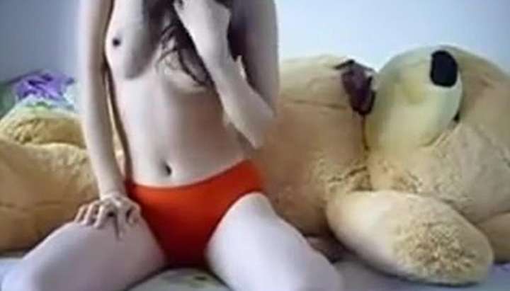 Asian Teddy - Asian beautiful women humping her giant teddy bear TNAFlix Porn Videos