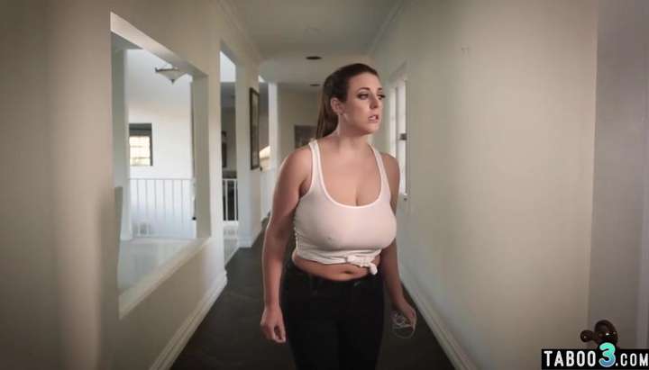 White Maid Porn - Chubby MILF Angela White maid with massive boobs serving her big cocked  chief - Tnaflix.com