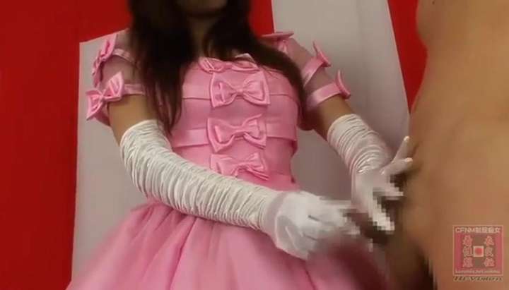 Fetish Dress - Japanese girl satin dress & glove fetish Porn Video - Tnaflix.com