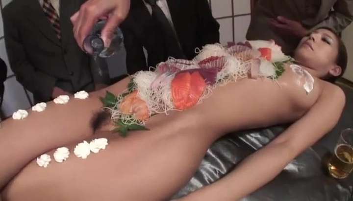 Anri Okita Body Sushi - Business men eat sushi out of a naked girl's body - Tnaflix.com, page=8