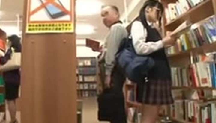 Library Old Man Porn - Nasty Old Dude and Japanese Schoolgirl In A Library - Tnaflix.com