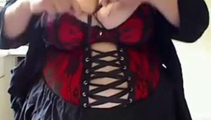 Hefty plumper gf wearing a harness and showcasing her hefty jugs on cam Porn  Video - Tnaflix.com