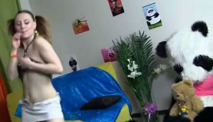 Teens dancing with Panda turns into crazy fuck TNAFlix Porn Videos