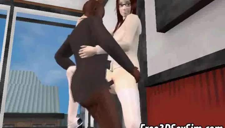 720px x 411px - Hot 3D secretary sucking on her ebony boss's cock TNAFlix Porn Videos
