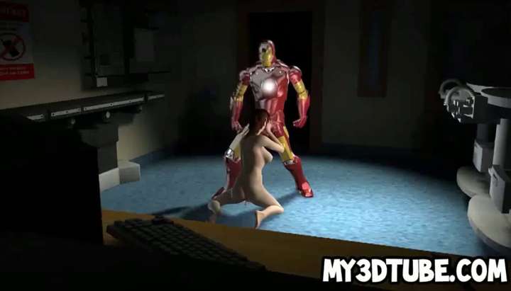 Iron Man - 3D brunette sucks cock and gets fucked by Iron Man - Tnaflix.com, page=46