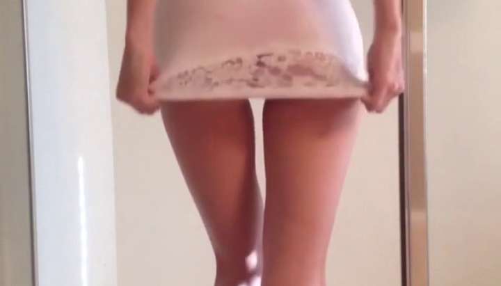 Girlfriend teasing me with wet tight white dress in bathroom - Tnaflix.com