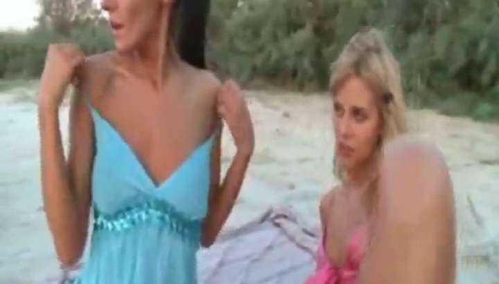 Horny Lesbians On The Beach - Horny lesbian girlfriends naked on beach TNAFlix Porn Videos