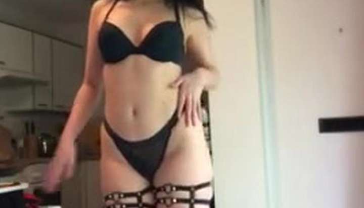 Goth Striptease Porn - Sexy HOT Goth EX-GF Stripping and showing her asshole TNAFlix Porn Videos