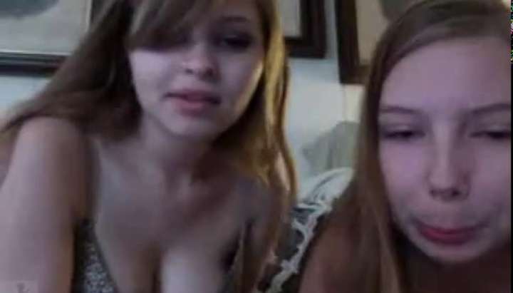 Webcam Lesbian - lesbian teen licking her friend on webcam - Tnaflix.com