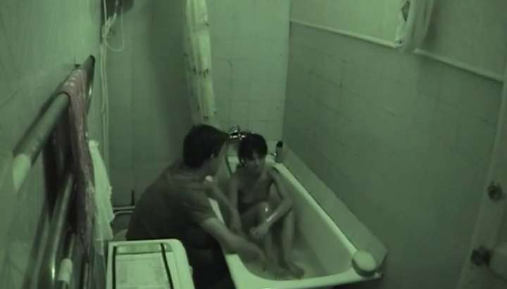 Voyeur Cam In Shower Room - Hidden camera captures teen bathroom fuck - Tnaflix.com