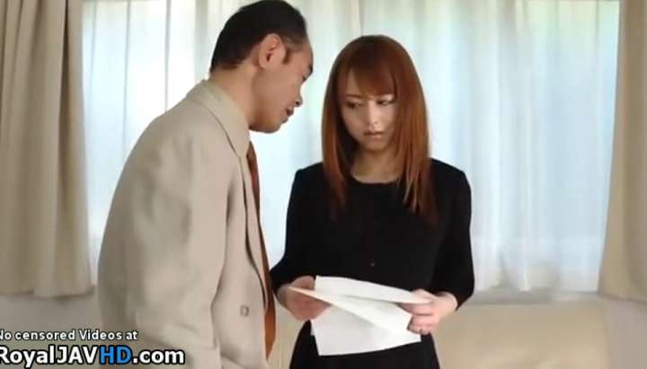 japanese housewife fucks a husbands boss