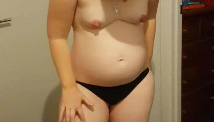 Chubby Pregnant Boobs - Pregnant chubby tiny boobs strips for you - Tnaflix.com