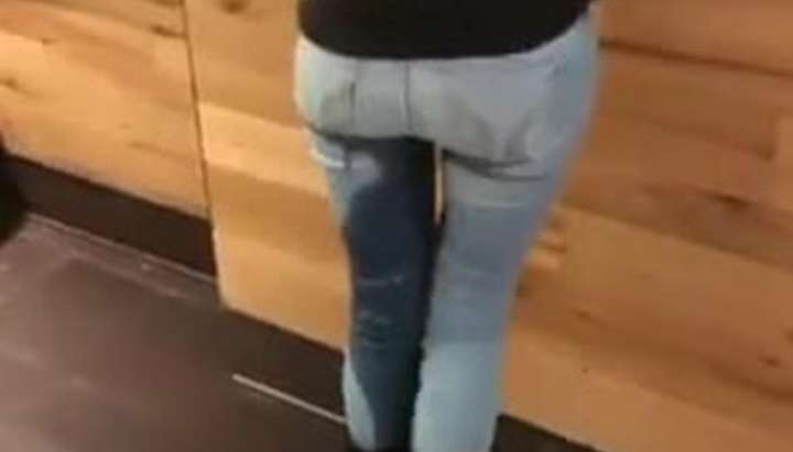 Wetting - ordering some food and wetting her pants - Tnaflix.com