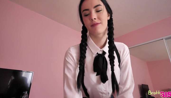 Braided Sister Porn - Stepsister takes bro's dick for driving to school - Tnaflix.com