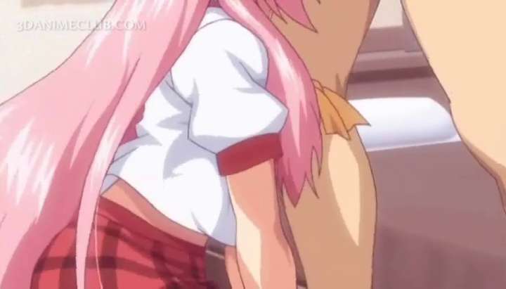 Animated Petite Porn - Petite anime schoolgirl blowing large cock in close-up - Tnaflix.com