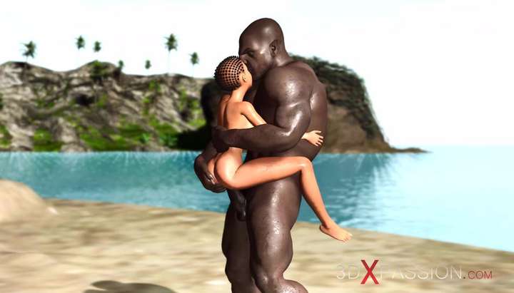 3d African Fuck - 3DXPASSION - Sexy ebony gets fucked by a black guy on the savage island -  Tnaflix.com