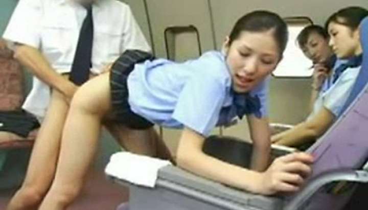 Asian Flight Attendant Porn - Asian Stewardess banging the Captain - Tnaflix.com