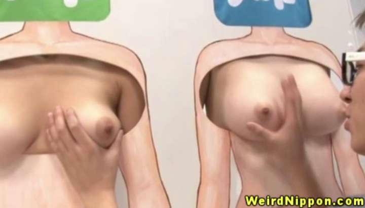 Sucking Nipples - Japanese contestant gets nipples sucked - Tnaflix.com