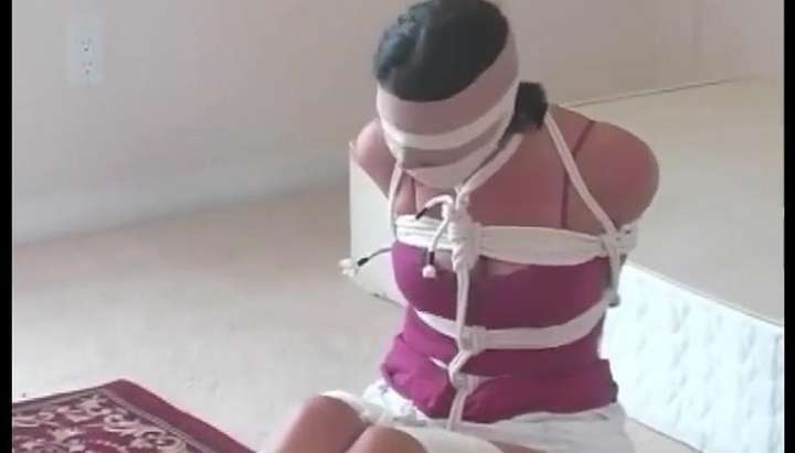Tied Up And Blindfolded - tape gagged, blindfolded and tied with lots of rope. Struggling too! -  Tnaflix.com