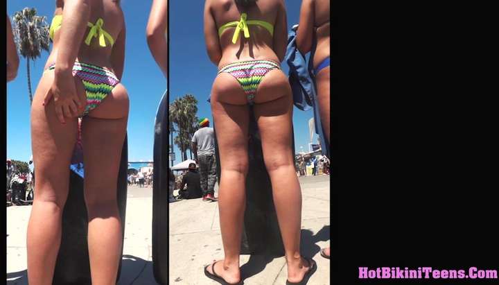 Thong Beach Ass Voyeur - Big Ass Bikini Teen Close Up Voyeur Video - Tnaflix.com