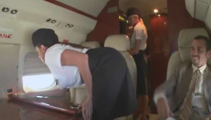Airline Porn Homemade - Hot threesome on a private plane - Tnaflix.com