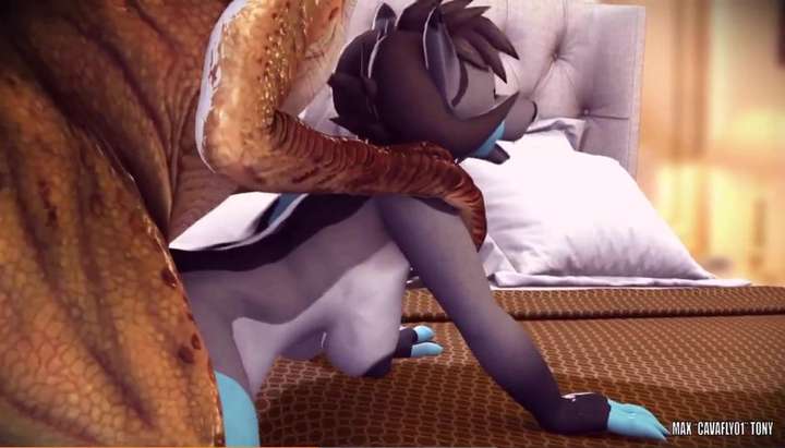 Dragon Furry Porn Dinosaur - Furry Wolf Girl and Dinosaur - Yiff animation - Tnaflix.com